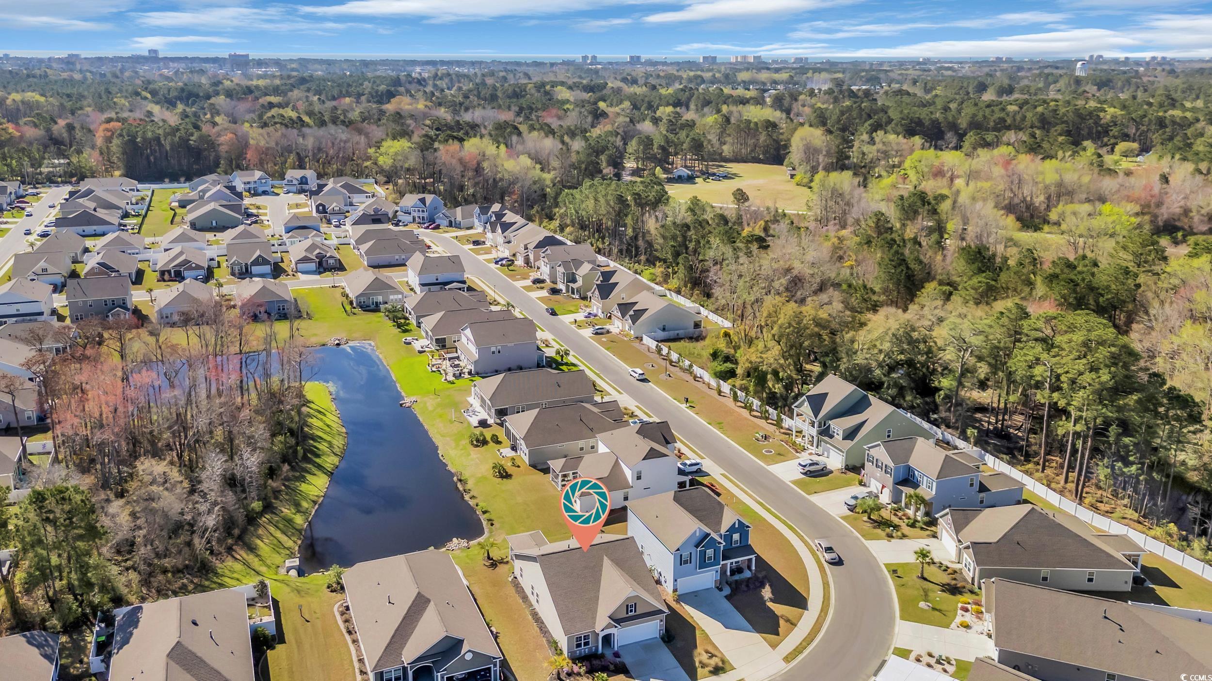223 Juniata Loop Little River, SC 29566 - Photo 36 of 39 Aerial view featuring a water view and a residenti