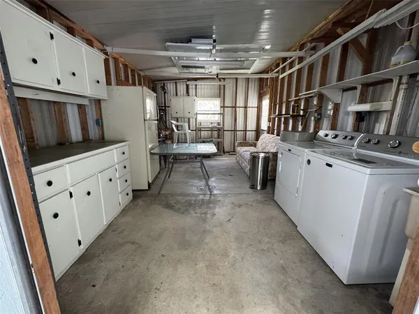 a kitchen with lots of counter top space