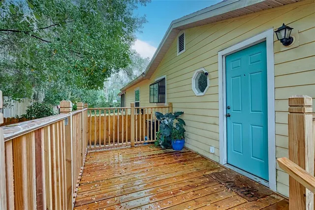 a view of a house with wooden floor