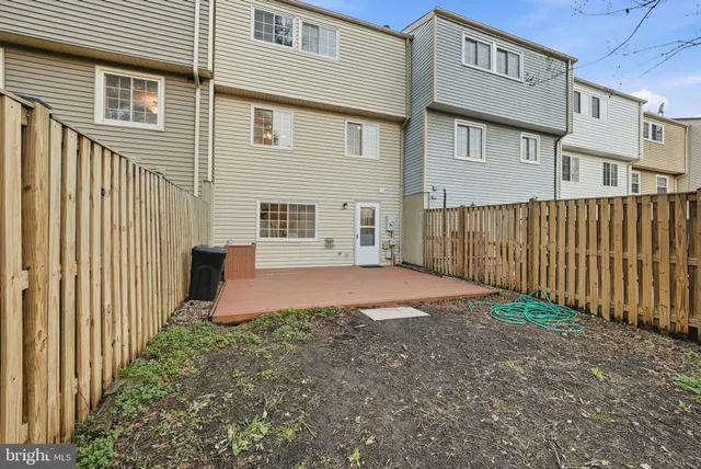 a view of backyard of house