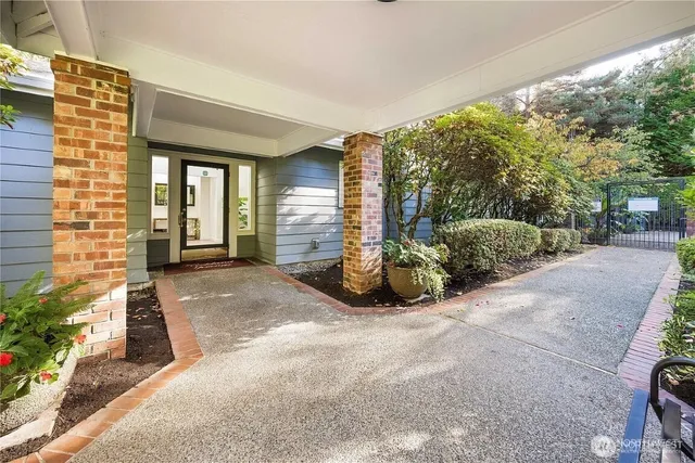 a view of a back yard with porch