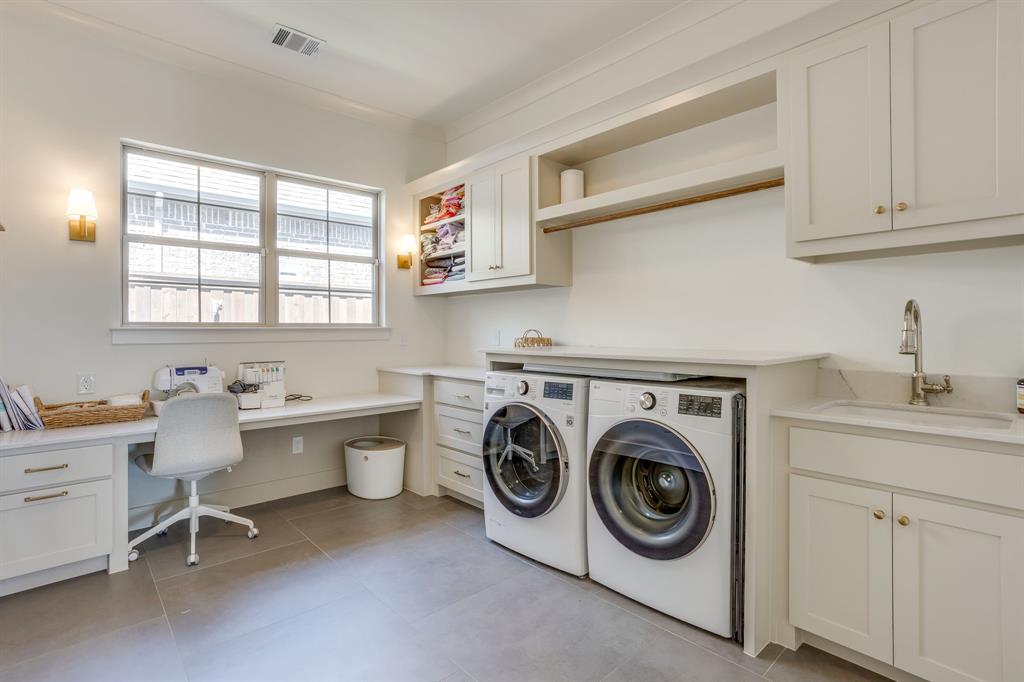 14000 Rozana Street Fort Worth, TX 76008 - Photo 31 of 38 a utility room with sink dryer and washer
