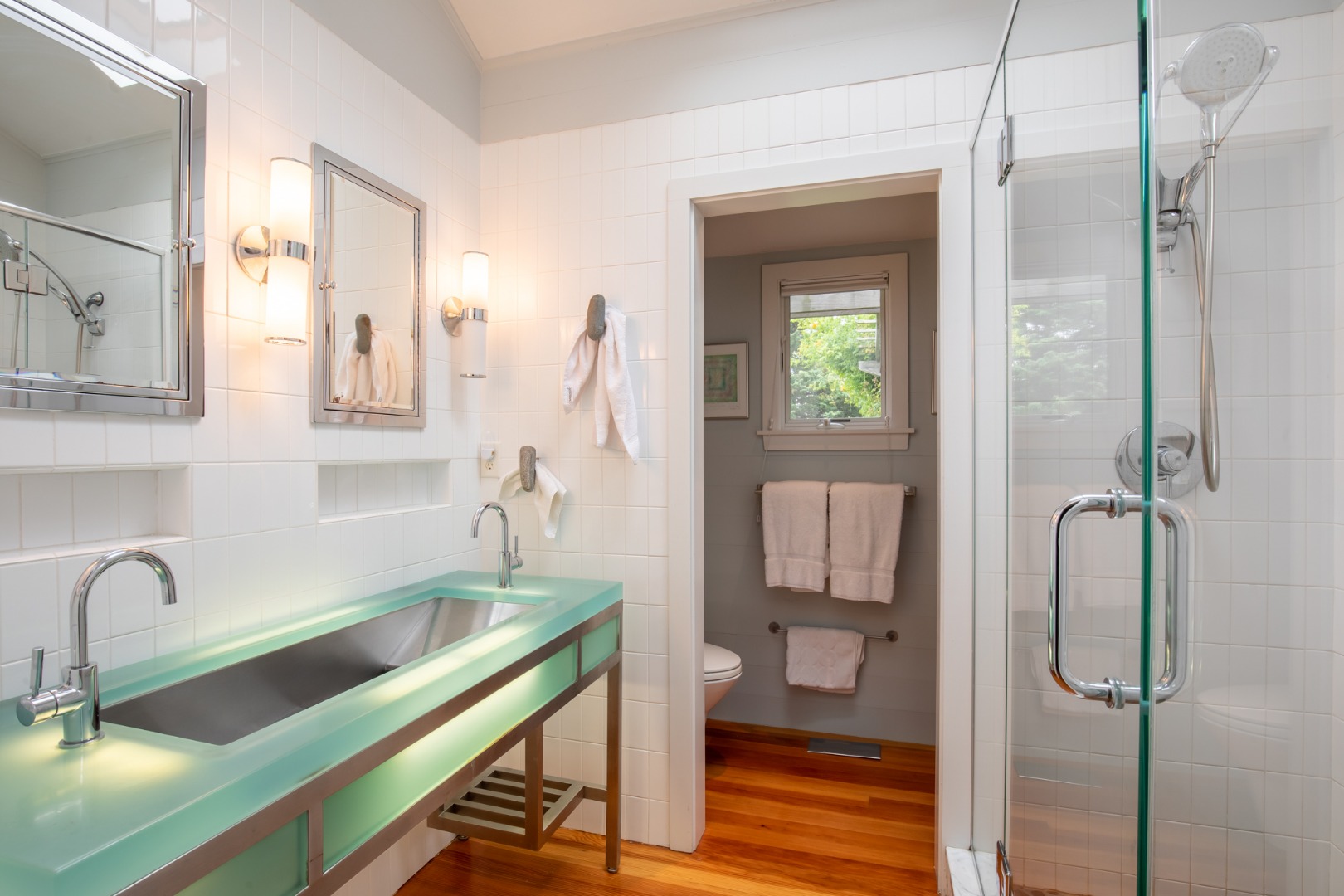 95 Stonewall Road Chilmark, MA 02535 - Photo 12 of 51 a bathroom with a sink a toilet and shower