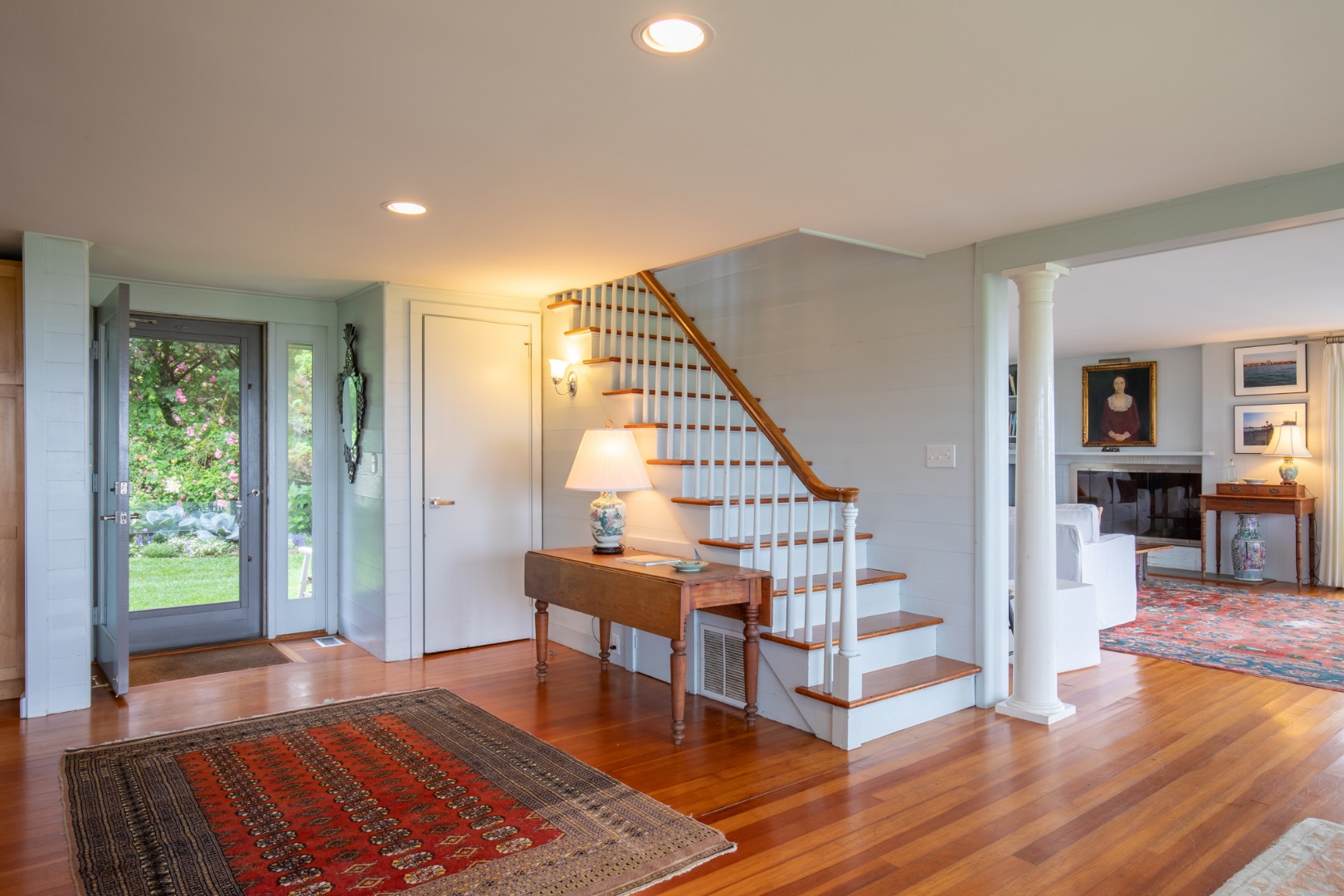 95 Stonewall Road Chilmark, MA 02535 - Photo 14 of 51 a view of entryway and hall with wooden floor