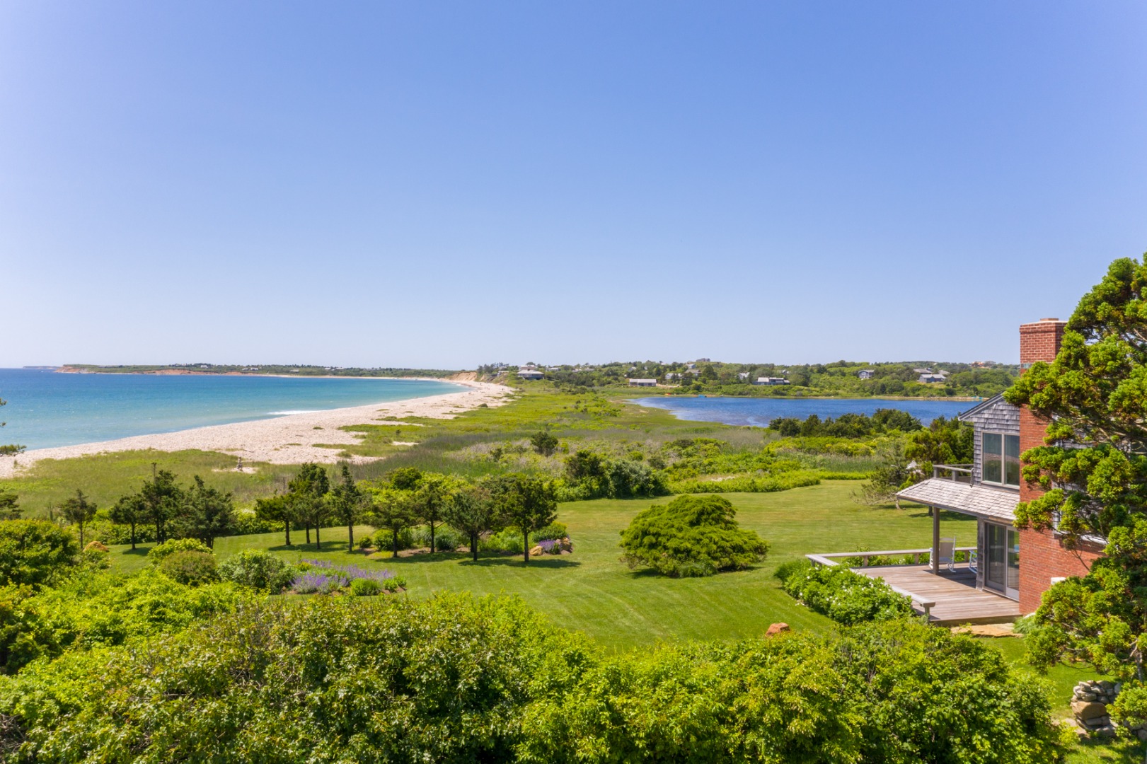 95 Stonewall Road Chilmark, MA 02535 - Photo 3 of 51 a view of a city with ocean view