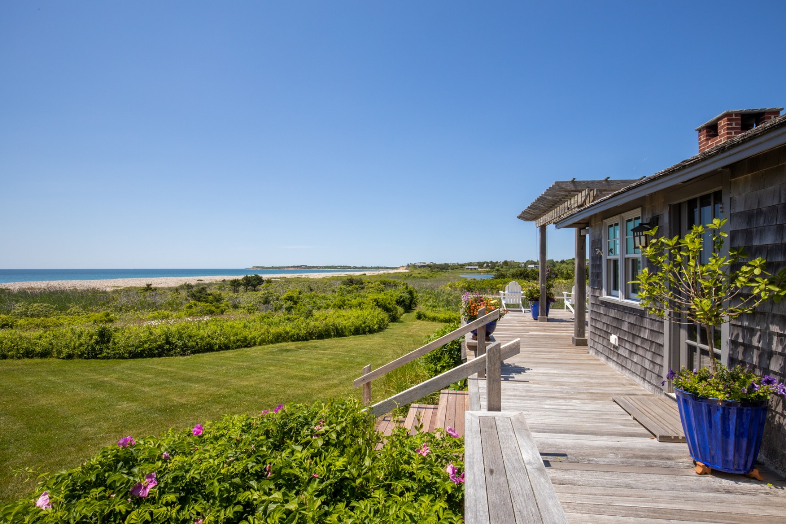 95 Stonewall Road Chilmark, MA 02535 - Photo 24 of 51 a view of a balcony with dining area