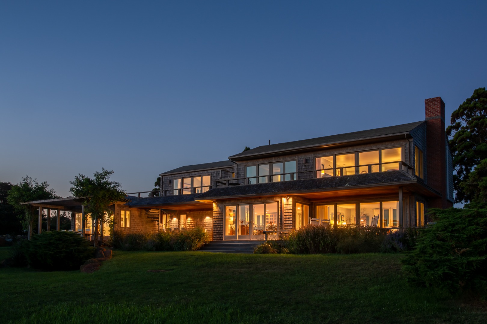 95 Stonewall Road Chilmark, MA 02535 - Photo 51 of 51 a front view of house and yard and green space