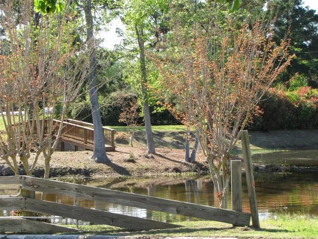 a view of a backyard with swimming pool