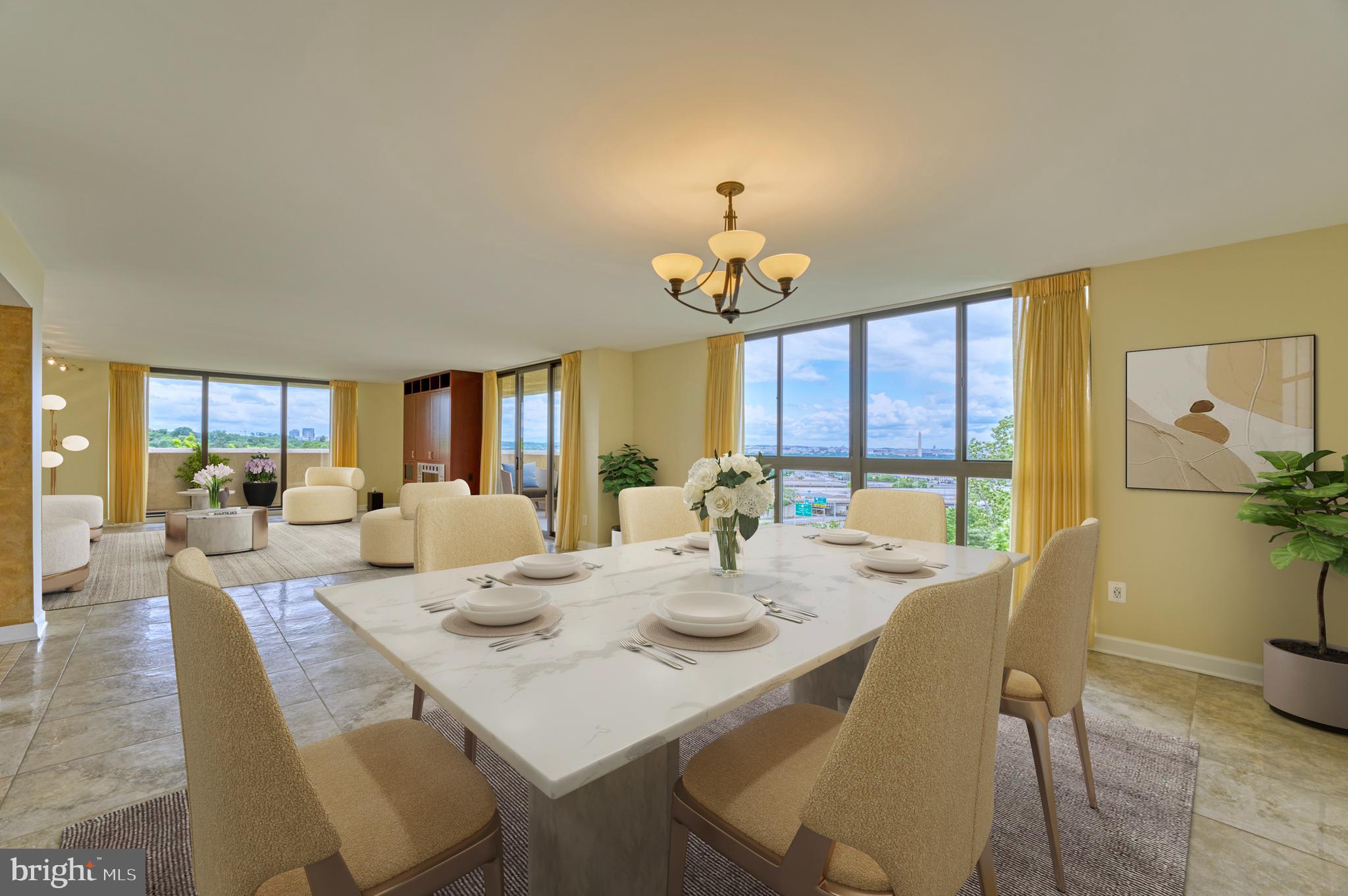 1101 South Arlington Ridge Road, Unit 616 Arlington, VA 22202 - Photo 21 of 57 virtually staged dining room