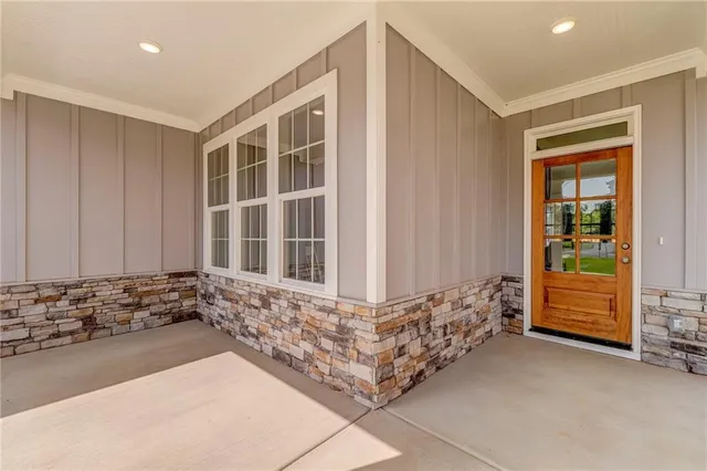 a view of an front door