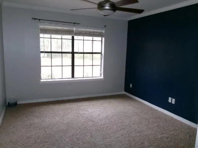 an empty room with a window