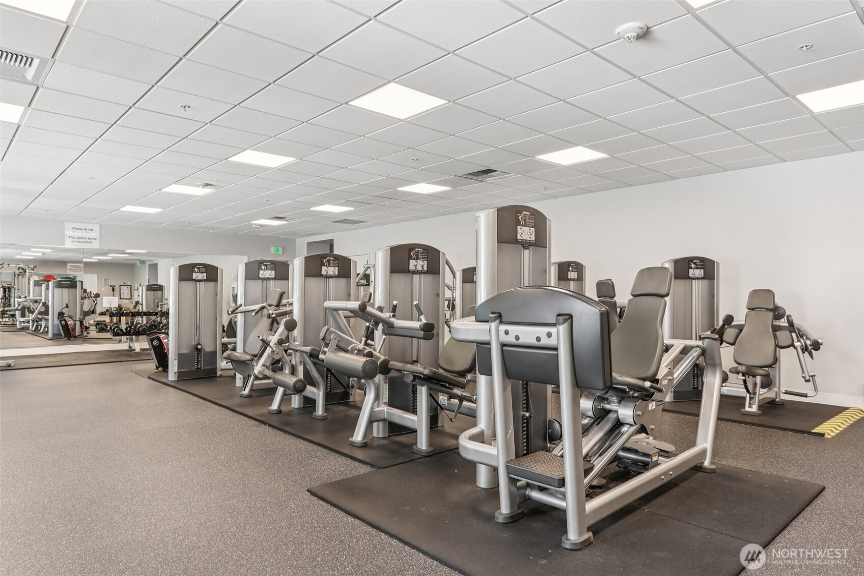 900 Lenora Street, Unit W106 Seattle, WA 98121 - Photo 30 of 40 a view of a room with gym equipment