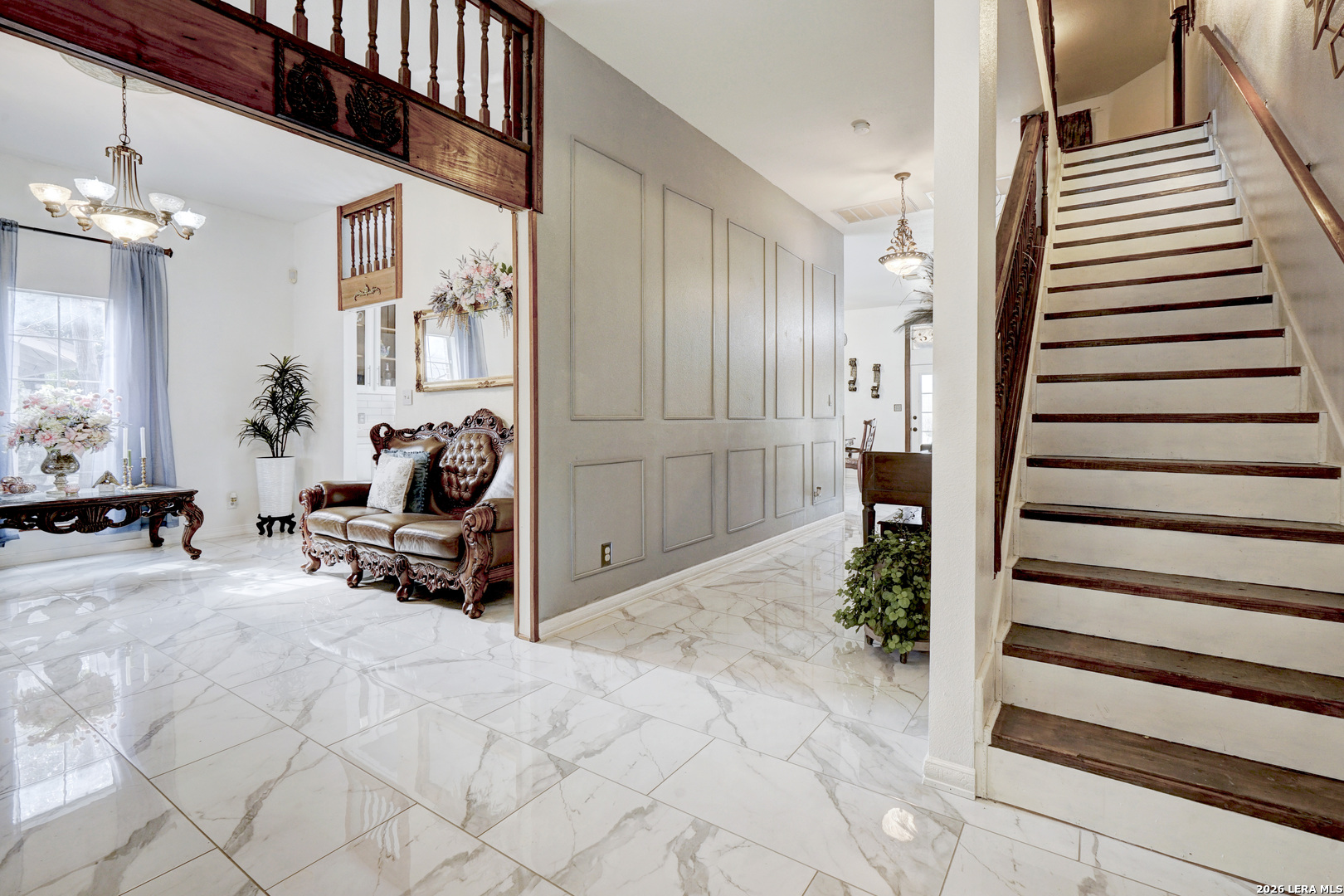 309 South Rolling Oaks Lane San Antonio, TX 78253 - Photo 6 of 43 a view of staircase with furniture and stairs