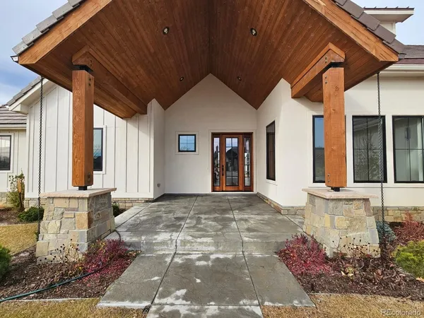 a view of a house with a patio