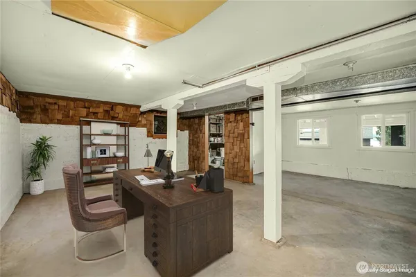 a room with furniture and window