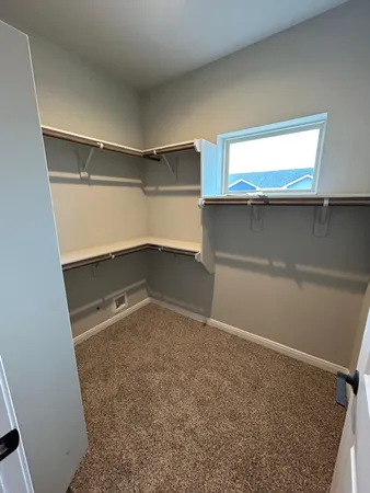 an empty room with a window