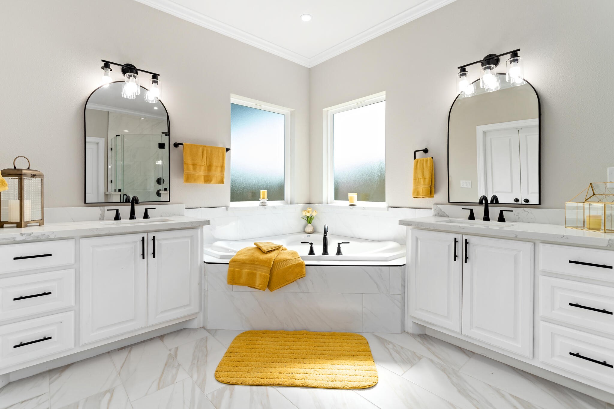 1813 Ordway Street Port Neches, TX 77651 - Photo 17 of 32 a bathroom with a double vanity sink mirror and