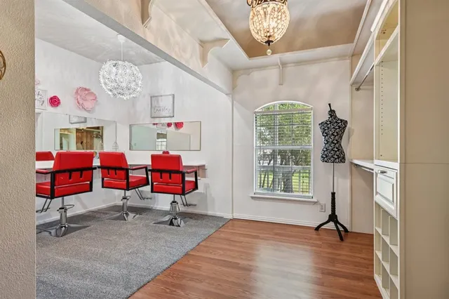 a room with musical instruments