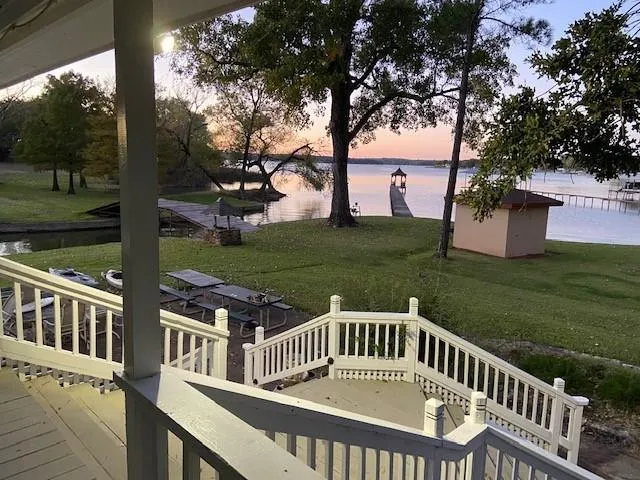 a view of a house with a deck
