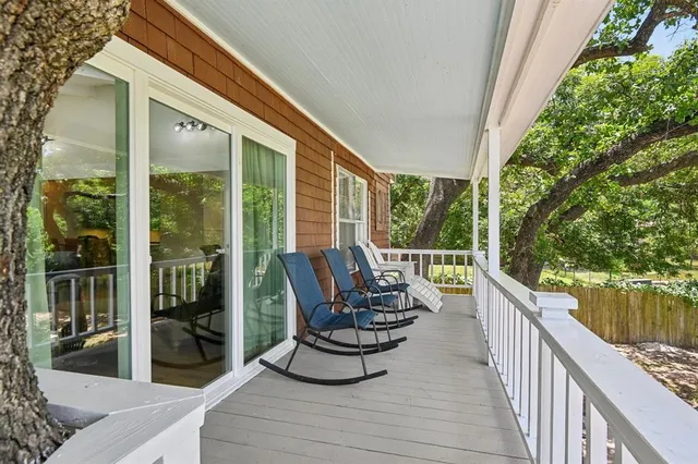 a view of balcony with couch