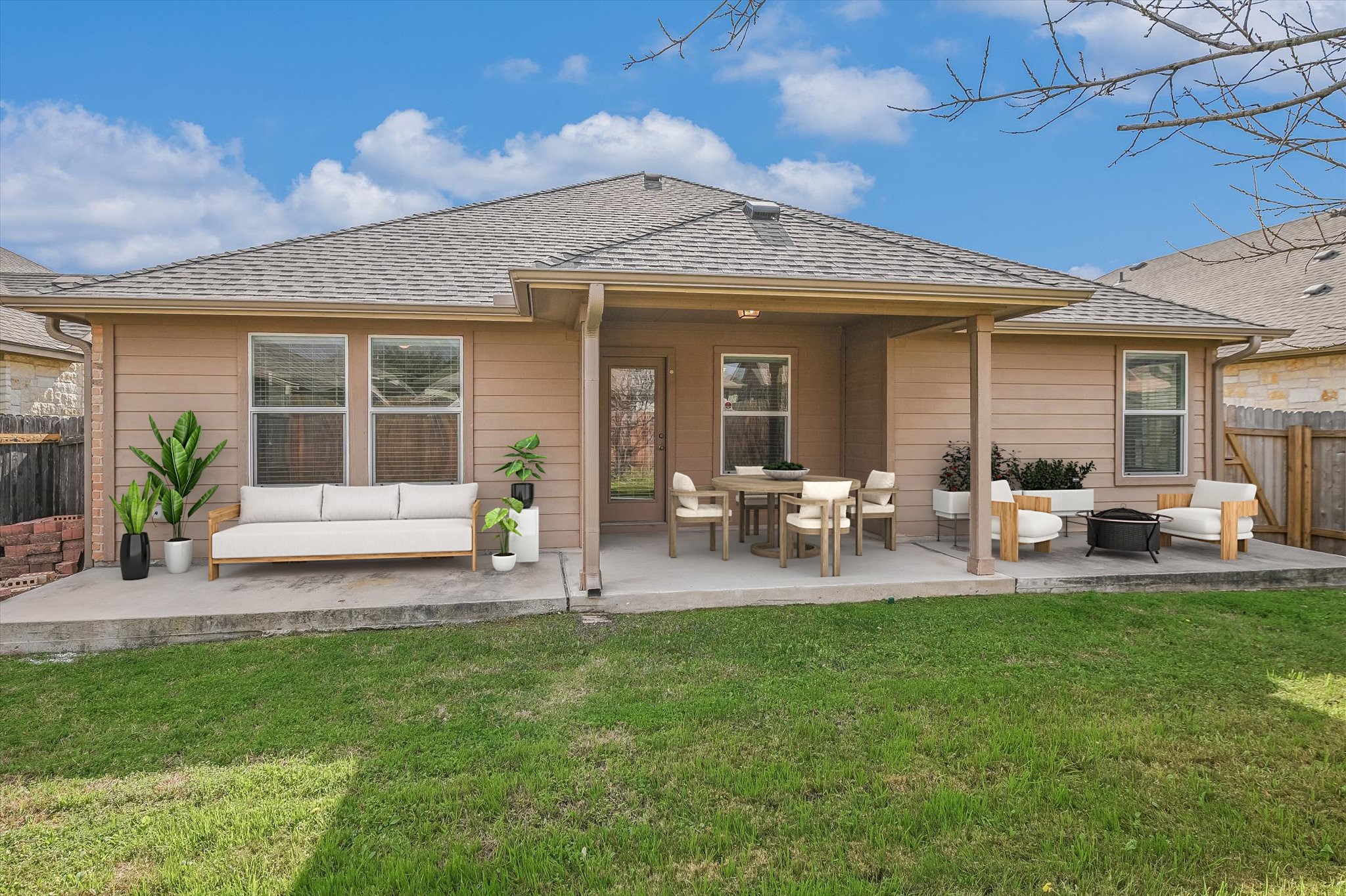 1921 Conn Creek Road Cedar Park, TX 78613 - Photo 1 of 40 a front view of a house with patio and a garden
