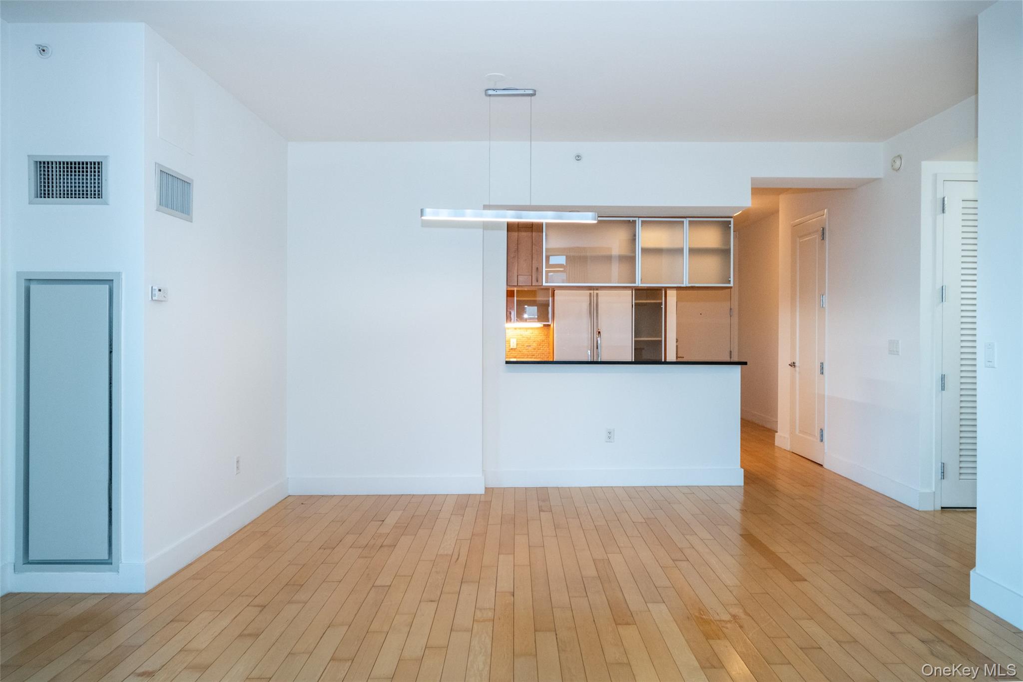 175 Huguenot Street, Unit 1401 New Rochelle, NY 10801 - Photo 4 of 29 wooden floor in an empty room with a window