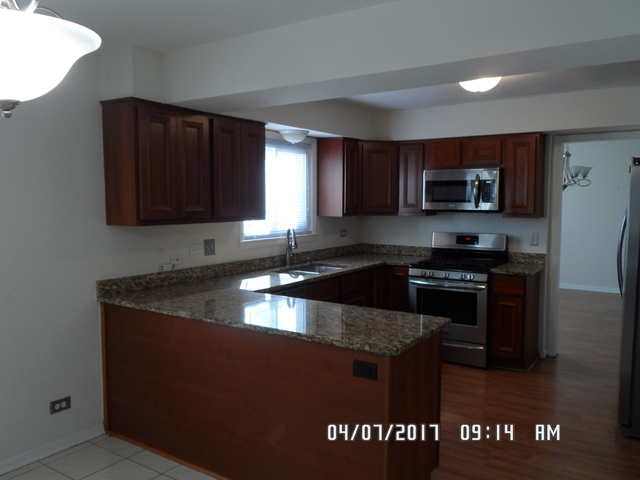 20641 Promethian Way Olympia Fields, IL 60461 - Photo 5 of 12 a kitchen with stainless steel appliances granite countertop a stove a sink and a microwave