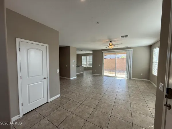 a view of an empty room and window