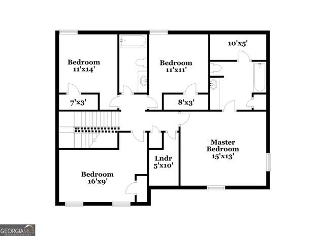 a view of an empty room with a kitchen and wooden floor