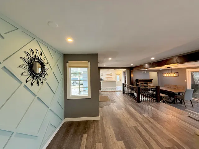 a view of dining room with furniture