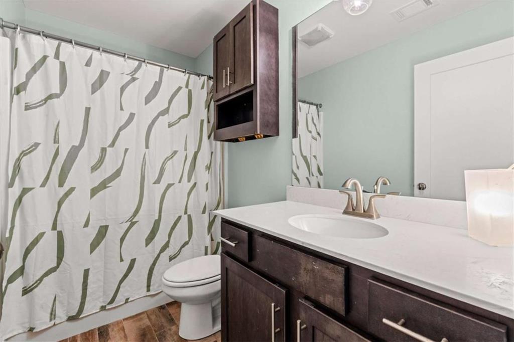 1233 Whooping Creek Road Carrollton, GA 30116 - Photo 40 of 61 a bathroom with a sink a toilet and a mirror