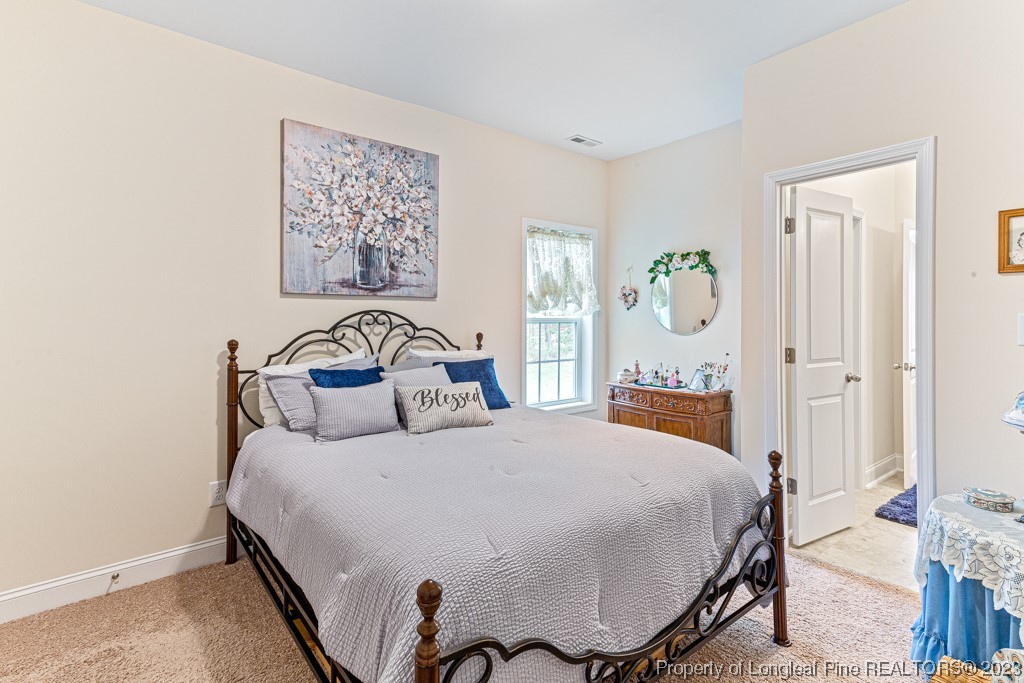 4532 Niagara Carthage Road Carthage, NC 28327 - Photo 17 of 44 a bedroom with a bed and painting on the wall