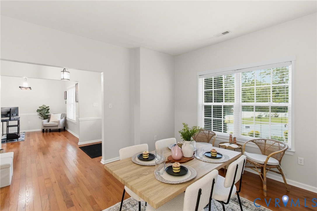 7807 Clover Ridge Place Chesterfield, VA 23832 - Photo 7 of 51 Dining area featuring wood-finish flooring, a larg