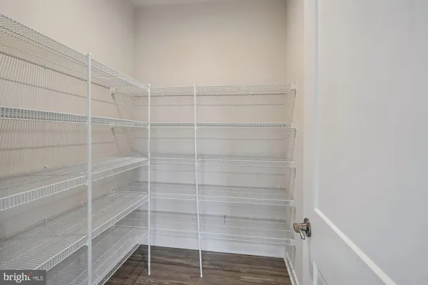 a view of a room with empty racks