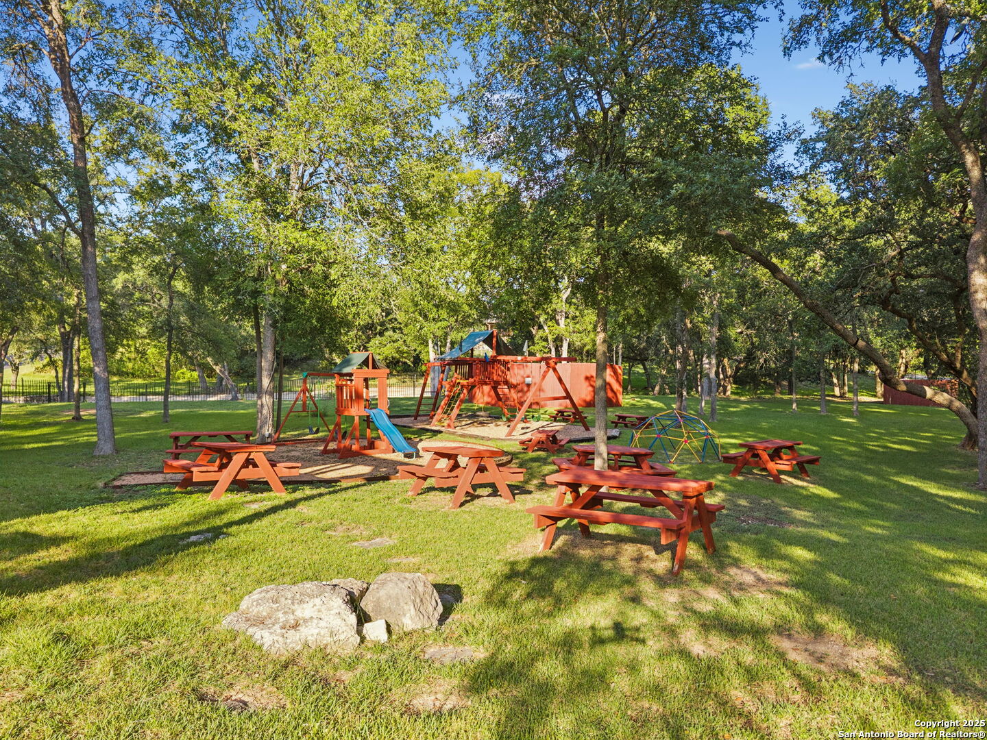 199 Shepherds Crook Helotes, TX 78023 - Photo 87 of 108 an aerial view of a house with swimming pool garden and patio