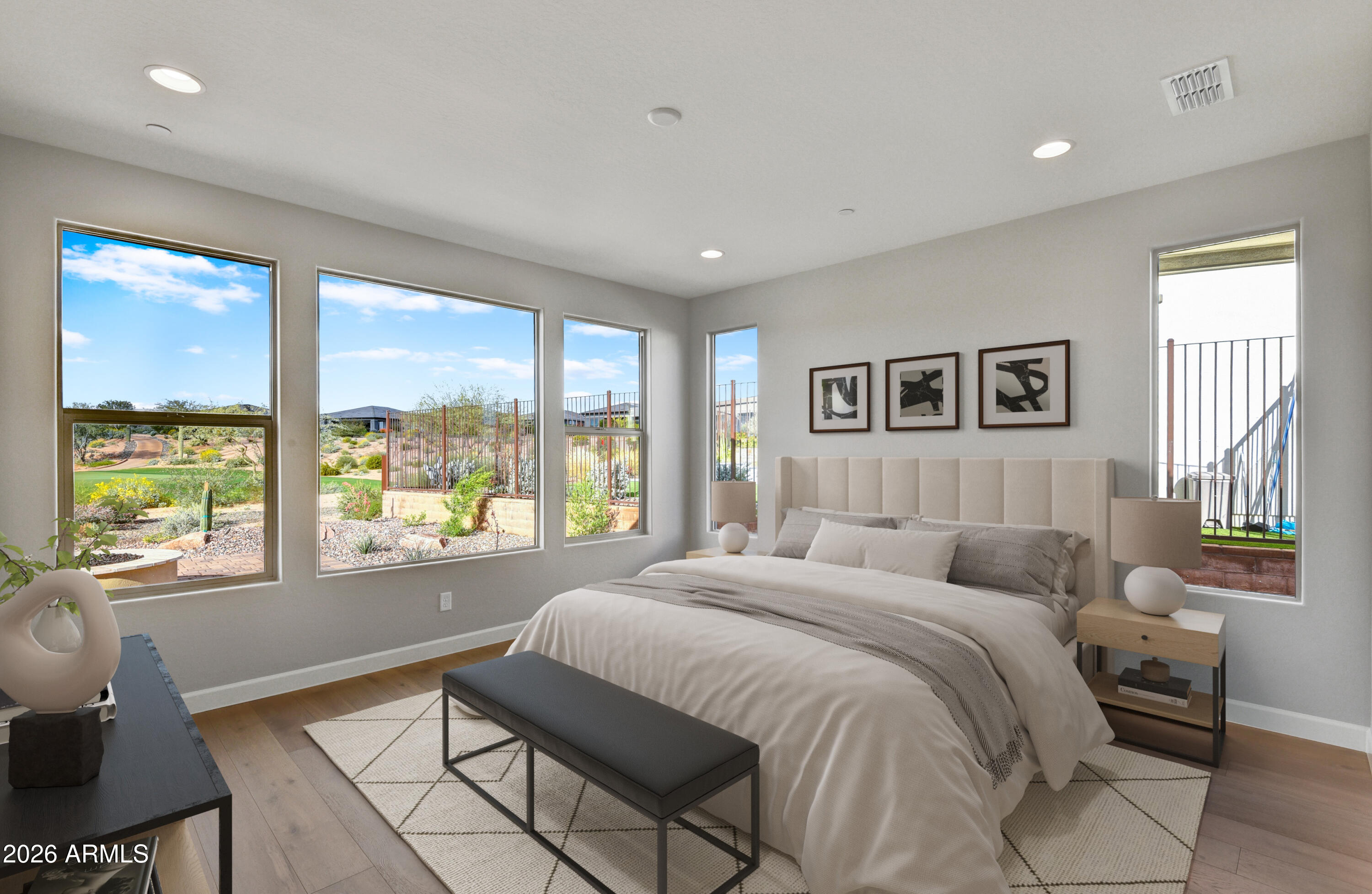 28702 North Camel Rock Court Rio Verde, AZ 85263 - Photo 9 of 38 a bedroom with a large bed and a large window
