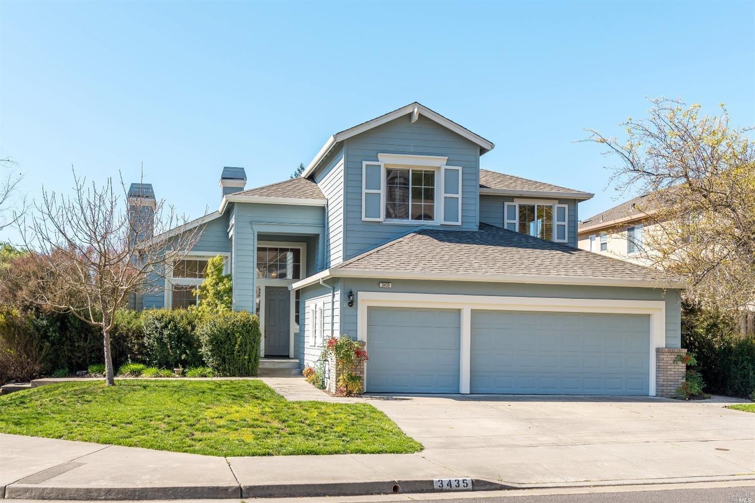 3435 Baldwin Way Santa Rosa, CA 95403 - Photo 1 of 1 Welcome to 3435 Baldwin Way located in Fountaingrove's desirable Nielsen Ranch. This lovely home is set on a .28+/- acre corner lot and features 4 bedrooms, 3 baths with 2682+/- sf of living.