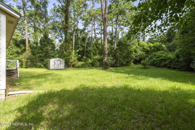a view of yard with green space