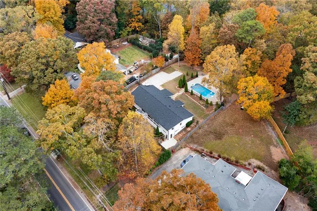 aerial view of a house