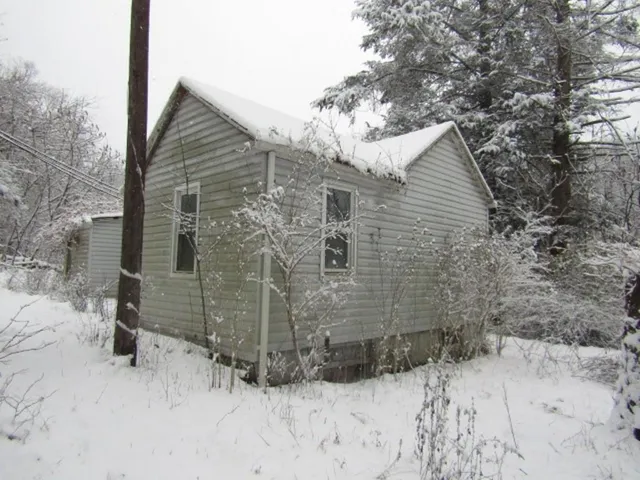a view of back yard of the house