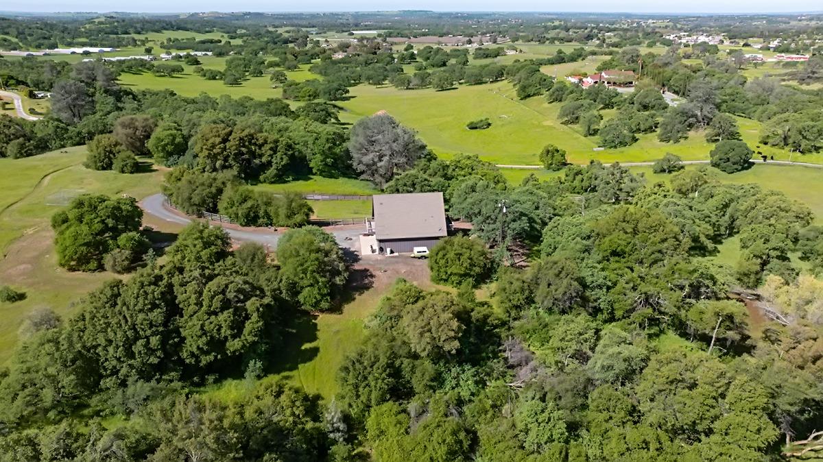 184 Carmel Road Burson, CA 95225 - Photo 38 of 39 an aerial view of a residential houses with outdoor space and trees all around
