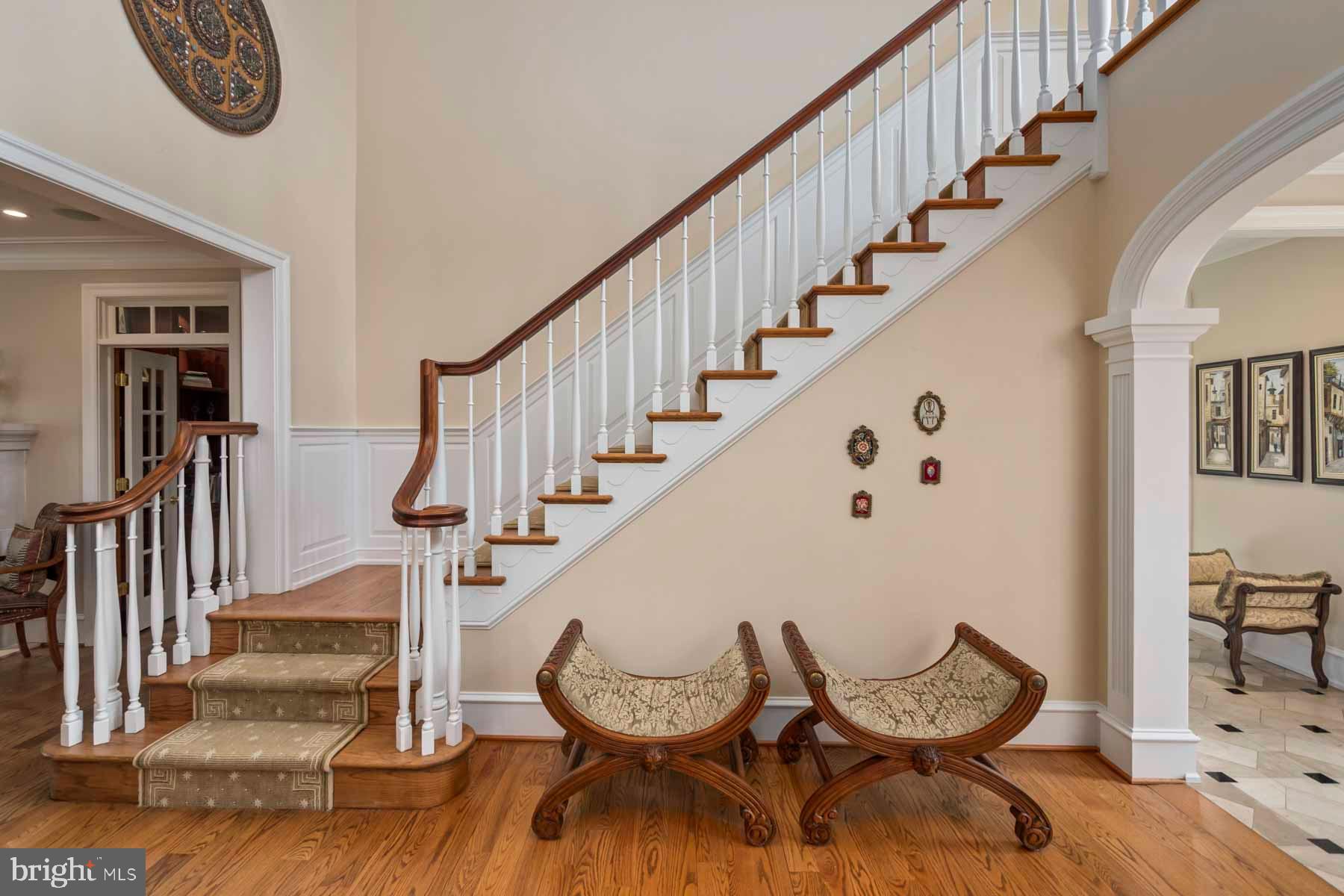 2 Matlack Lane Villanova, PA 19085 - Photo 23 of 83 a view of a hallway with wooden floor and entryway