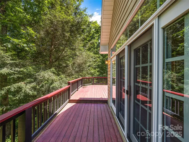 a view of a porch with a yard