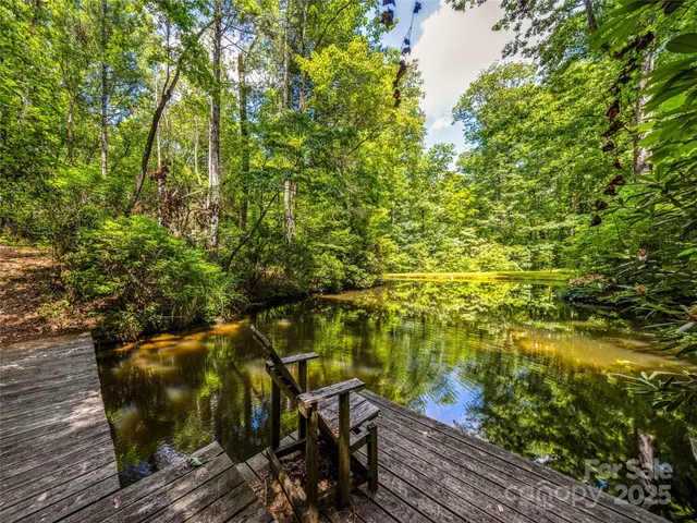 a view of a lake from a balcony