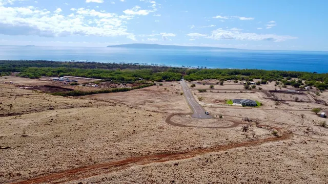 a view of a dry yard with wooden fence