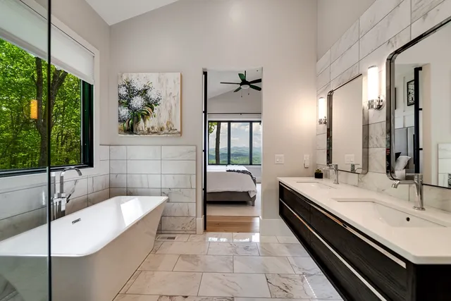 a living room with furniture and a patio