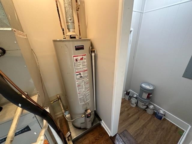 1210 Wilmore Road Memphis, TN 38117 - Photo 18 of 23 a room with water heater and wooden floor