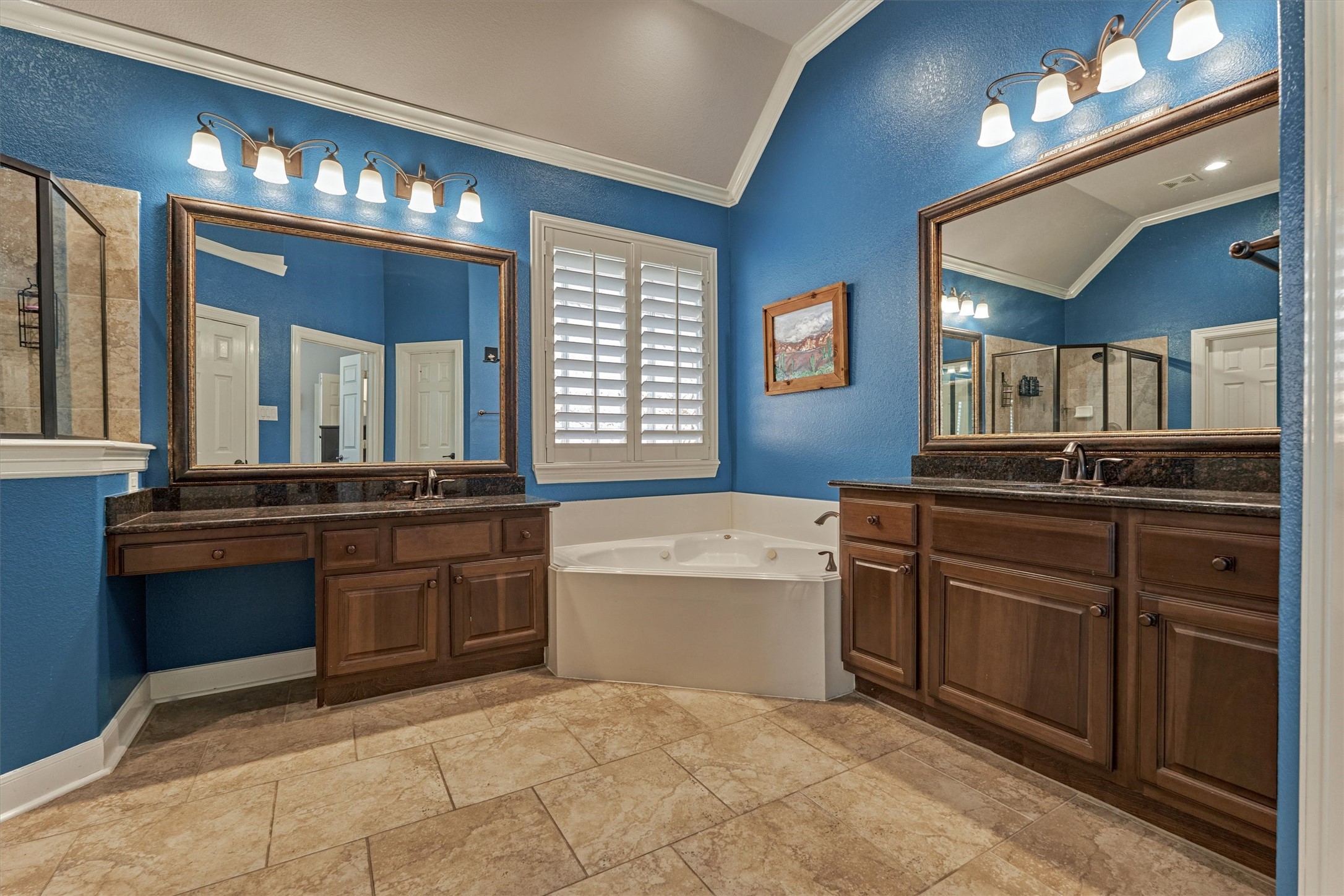 6615 Pelham Chase Drive Spring, TX 77389 - Photo 24 of 49 The primary bath has a corner jetted tub and two sinks with dedicated storage. This bath also features a separate toilet room as well as two, large walk-in closets with built-in storage!