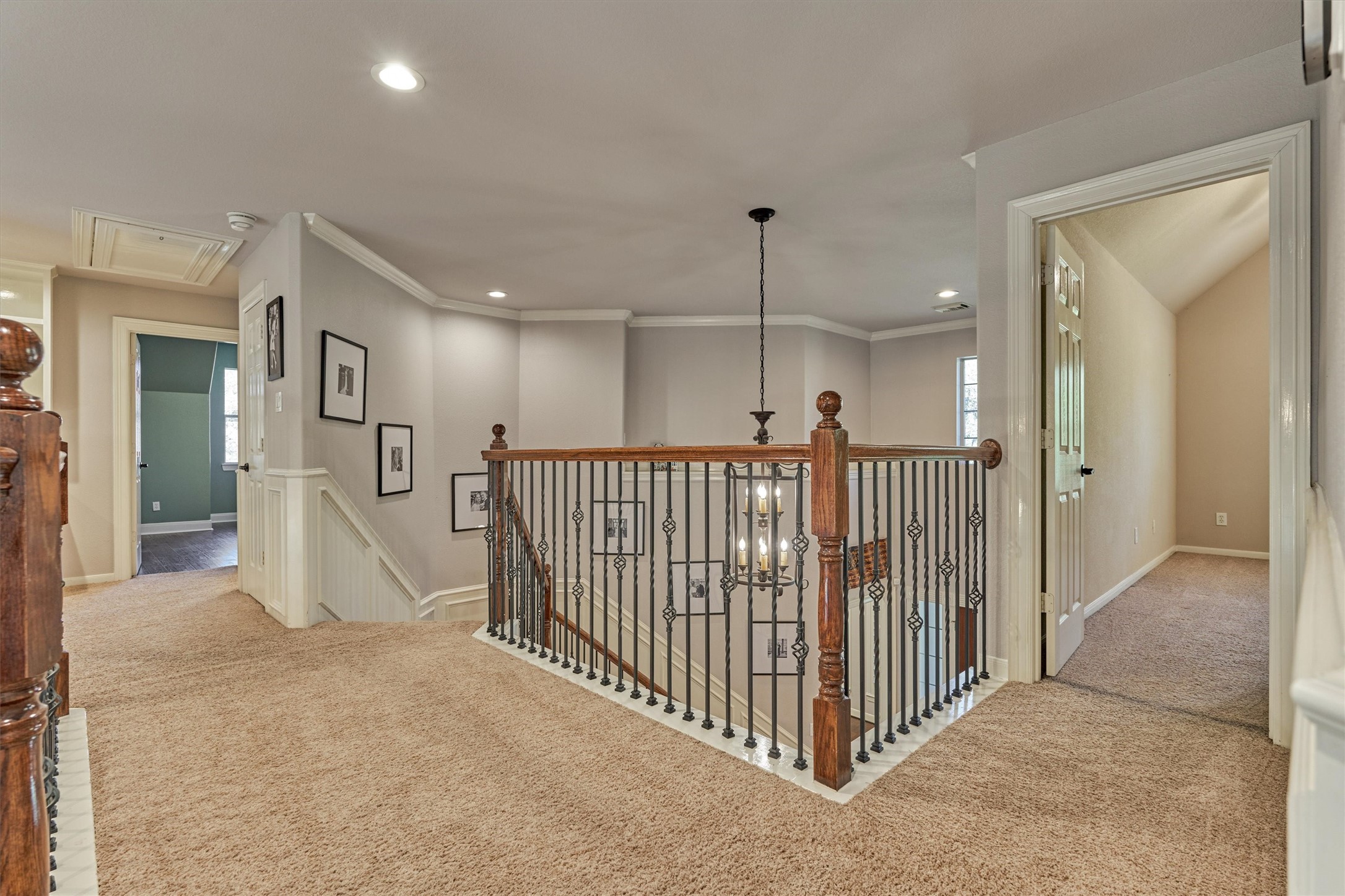 6615 Pelham Chase Drive Spring, TX 77389 - Photo 28 of 49 The second floor is split into two separate spaces. The first space on the left in this photo features a bedroom and full bath. To the right in this photo, there are two bedrooms which share a Jack and Jill style bath and a large game room.