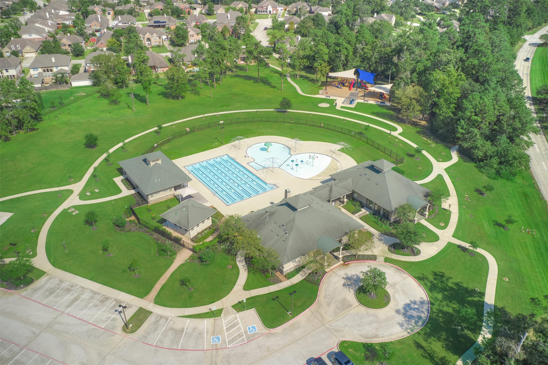 6615 Pelham Chase Drive Spring, TX 77389 - Photo 49 of 49 Auburn Lakes recreation facility with pool, splash pad, playground and walking path.